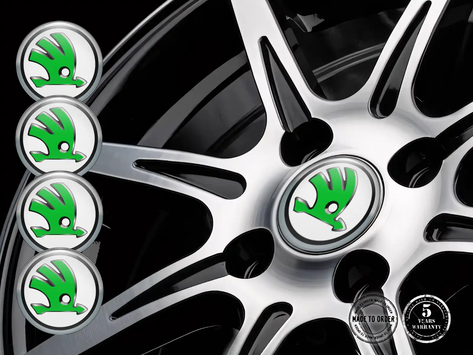 Skoda Calcomanías en Ruedas Etiquetas Cúpula Premium